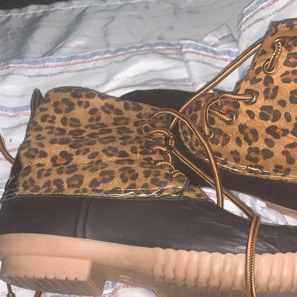Avanti Leopard Print Kids Rain Boots